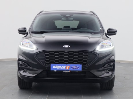 Frontansicht eines Ford Kuga ST-Line X 225PS Plug-in-Hybrid Aut. in Agate Black 