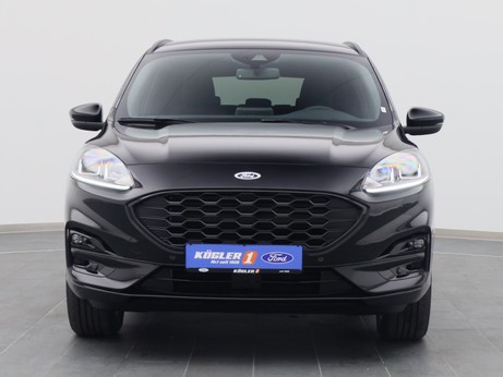 Frontansicht eines Ford Kuga ST-Line 225PS Plug-in-Hybrid Aut. in Agate Black 