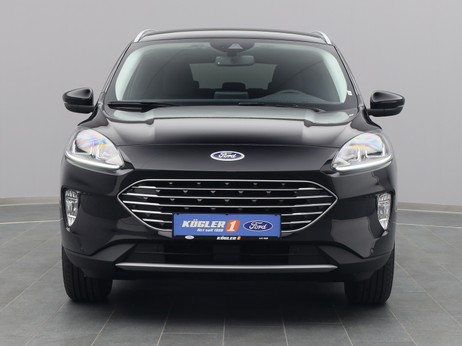 Frontansicht eines Ford Kuga Titanium 150PS / Winter-P. / Navi / PDC in Agate Black 