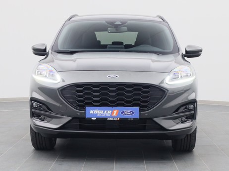Frontansicht eines Ford Kuga ST-Line X 225PS Plug-in-Hybrid Aut. in Magnetic Grau 